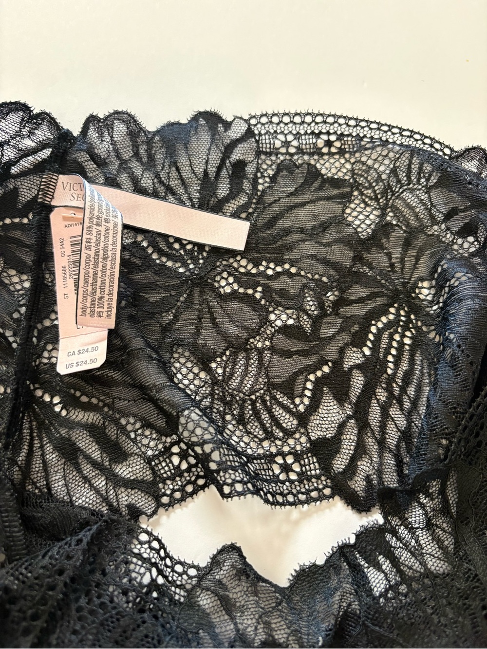 Victoria's Secret Black Lace boy short panties L - Picture 4 of 6